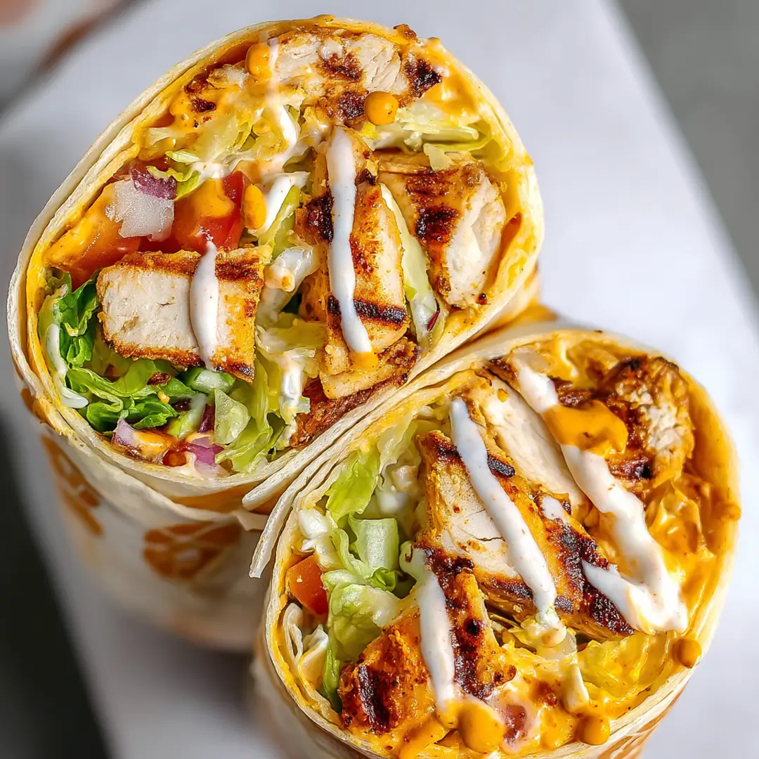 Chipotle Ranch Grilled Chicken Burrito – Juicy Chicken, Fresh Veggies, and Bold Sauces in Every Bite