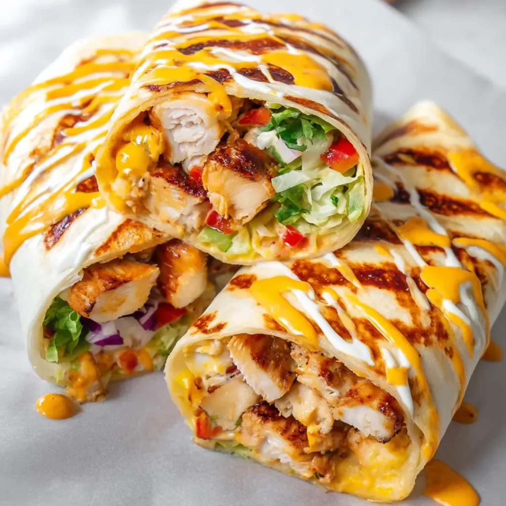 Chipotle Ranch Grilled Chicken Burrito – A Flavor-Packed Wrap with Spicy Sauce and Juicy Chicken