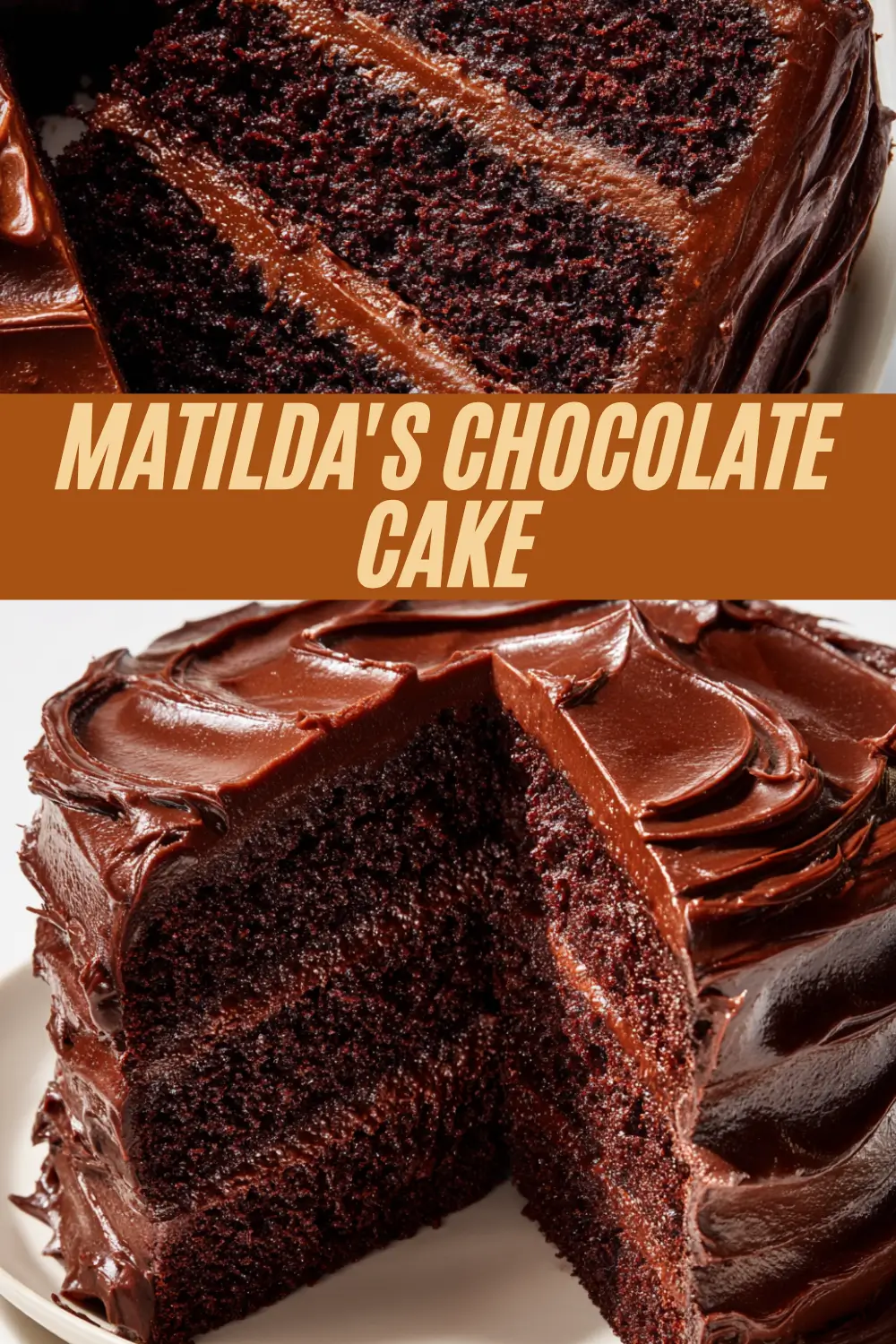 Tall, ultra-moist chocolate cake with rich chocolate frosting.