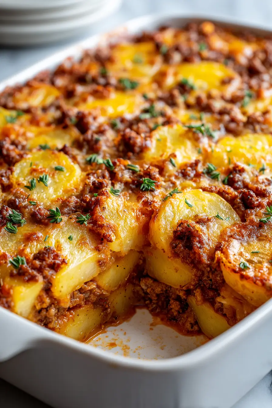 Hamburger potato casserole