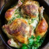 Million-dollar chicken roasted to golden perfection in cast iron