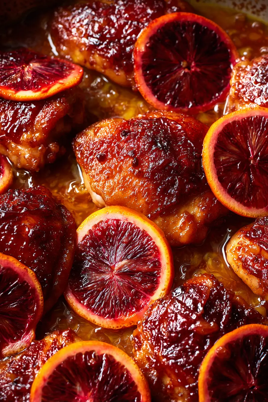 Blood orange chicken