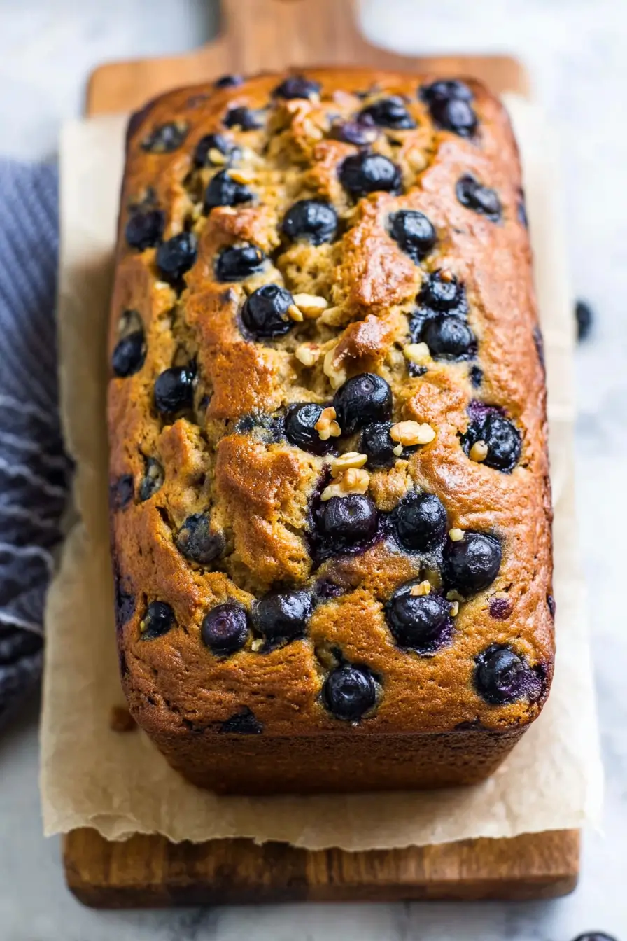 Blueberry banana nut bread