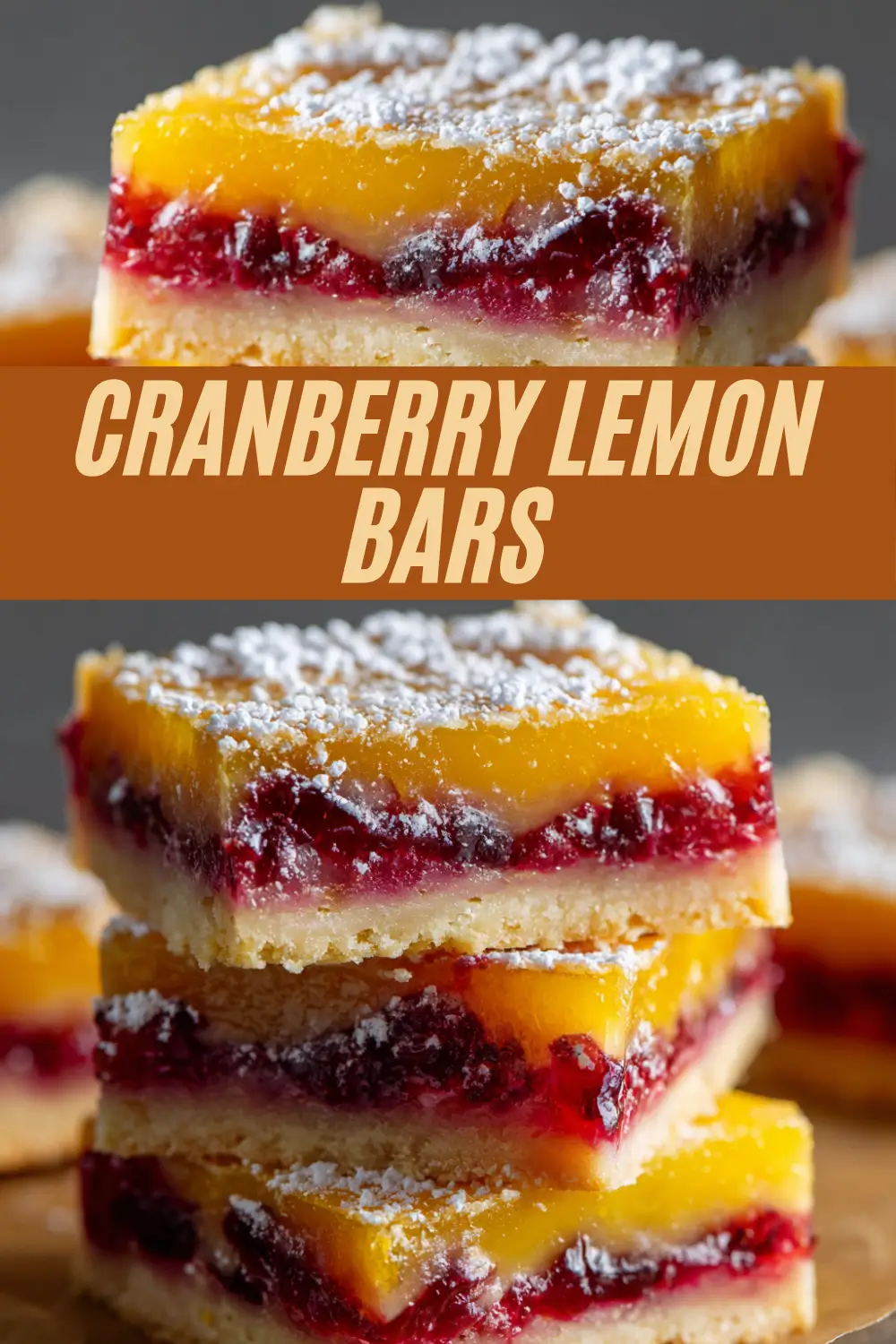 Cranberry lemon bars