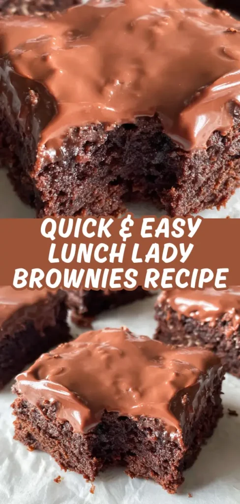 Lunch lady brownies with thick glossy chocolate frosting and a dense fudgy chocolate interior, some with a bite taken out.