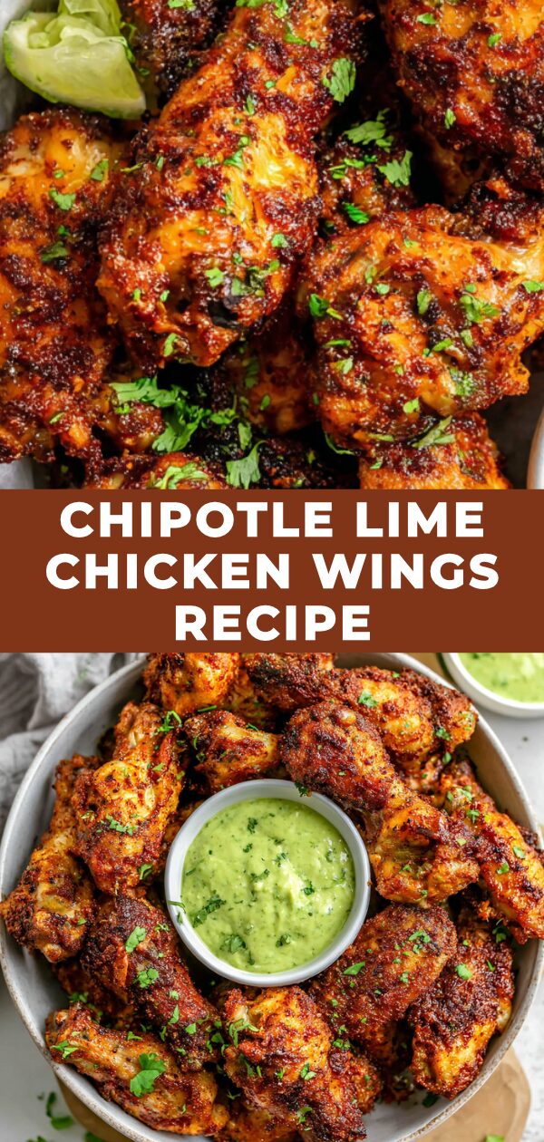 Flavors burst forth from smoky grilled chicken wings, glistening with a vibrant chipotle-lime glaze.