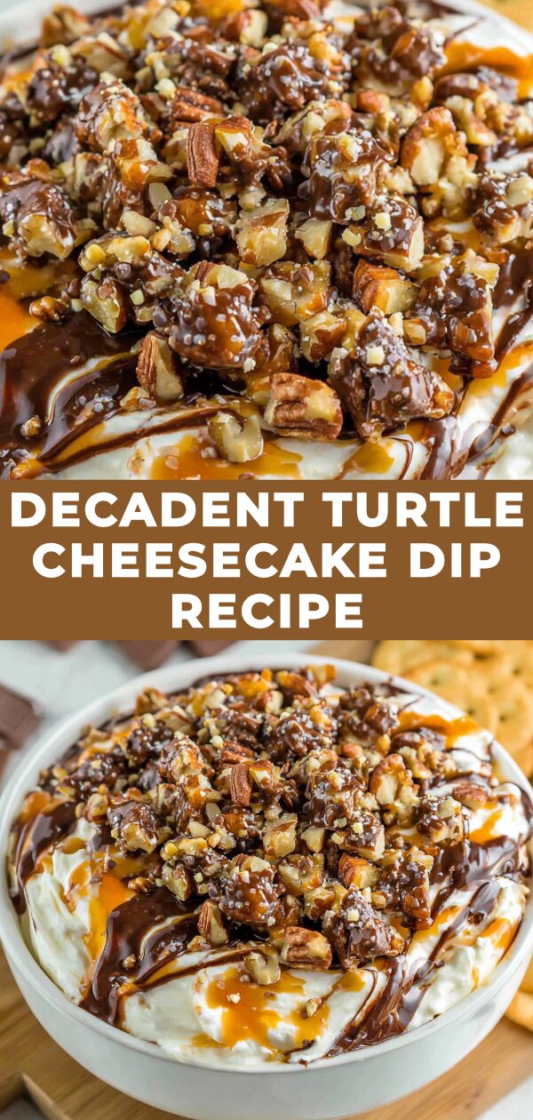 A creamy, chocolatey, and caramel-swirled dip, sprinkled with pecans and ready for dipping, promises the ultimate sweet indulgence.