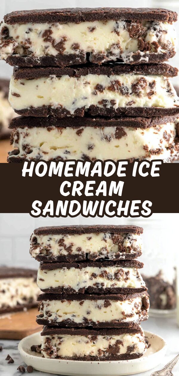 A step-by-step visual guide unveils the joy of crafting ice cream sandwiches from scratch.