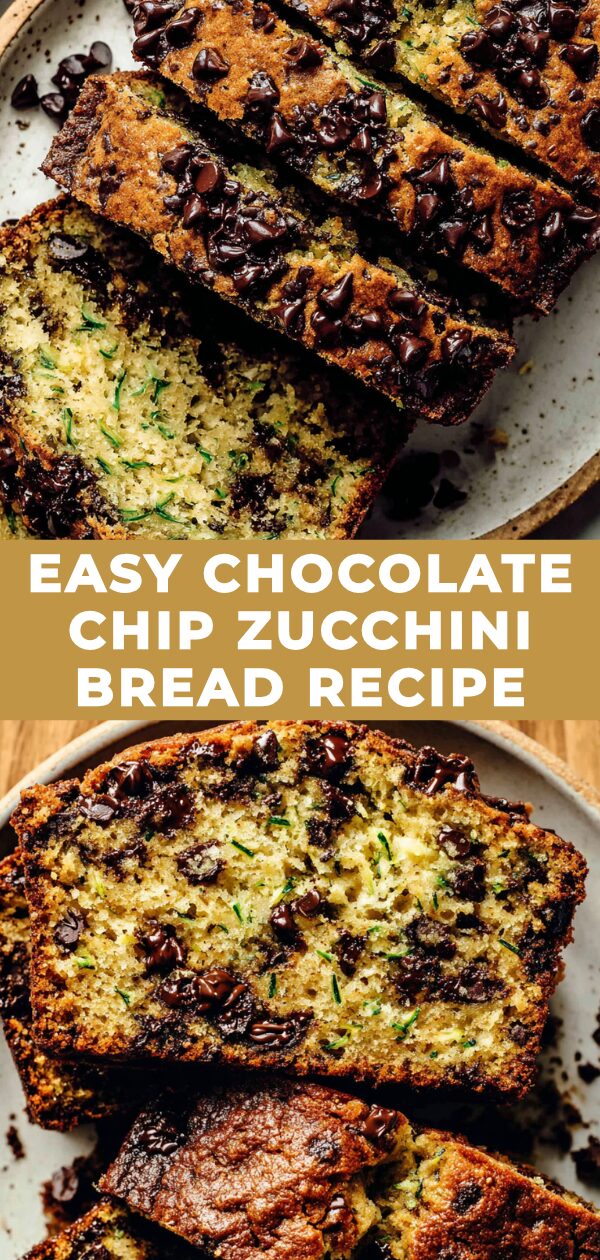 A warmly lit, rustic loaf of chocolate chip zucchini bread invites a delicious, comforting moment.