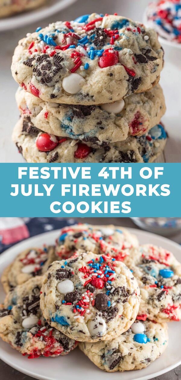 Vibrant red, white, and blue frosted cookies explode with sugary brilliance, capturing the spirit of Independence Day.
