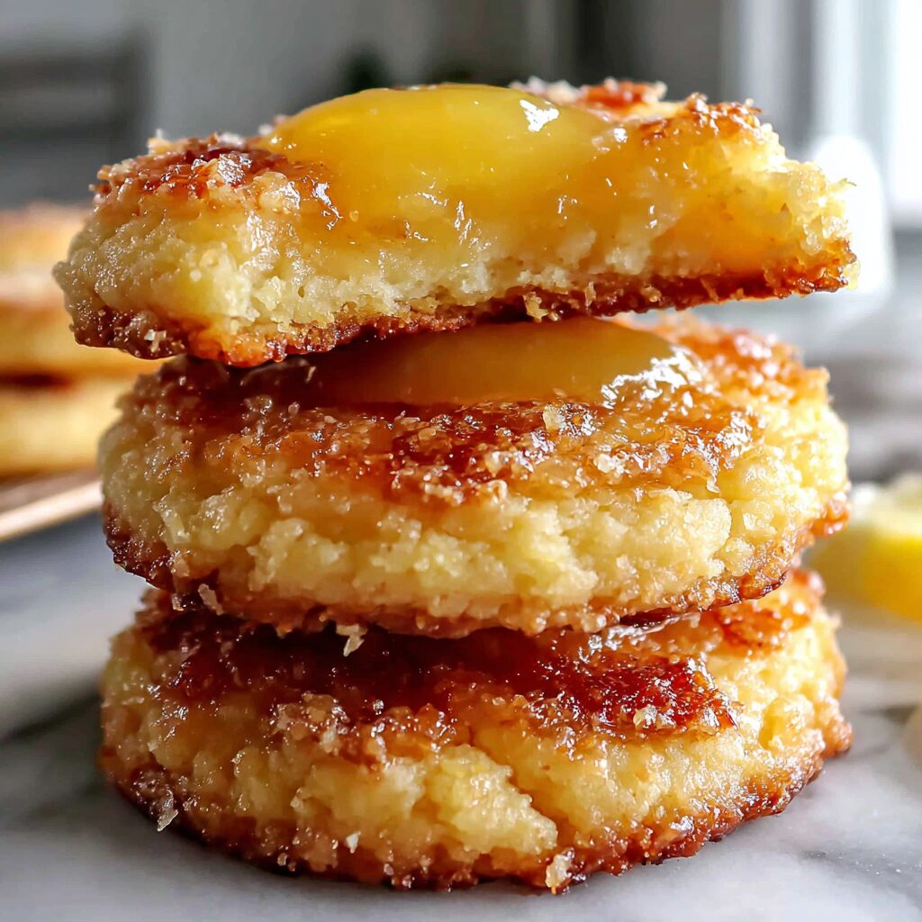 Golden-topped cookies with a creamy interior hint at the luxurious dessert experience within.