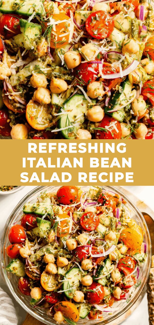 Vibrant Italian bean salad bursts with color, showcasing fresh ingredients like crisp vegetables and tender beans.
