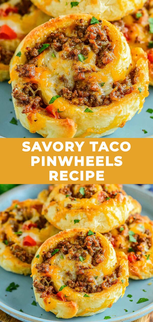 Spiral-sliced tortilla pinwheels filled with seasoned meat and cheese offer a fun, easy-to-eat appetizer.