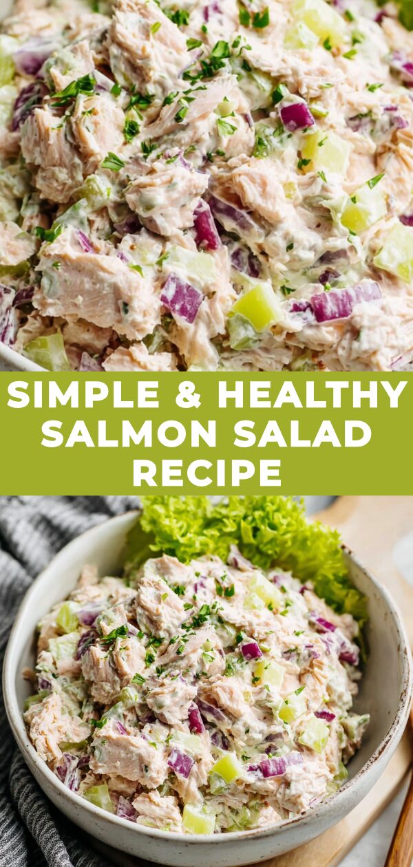 Flaked salmon, herbs, and bright vegetables come together in a vibrant and wholesome salad for a satisfying meal.