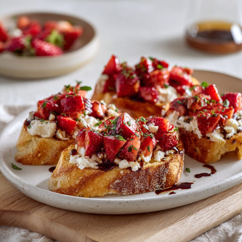 Strawberry Goat Cheese Bruschetta Recipe