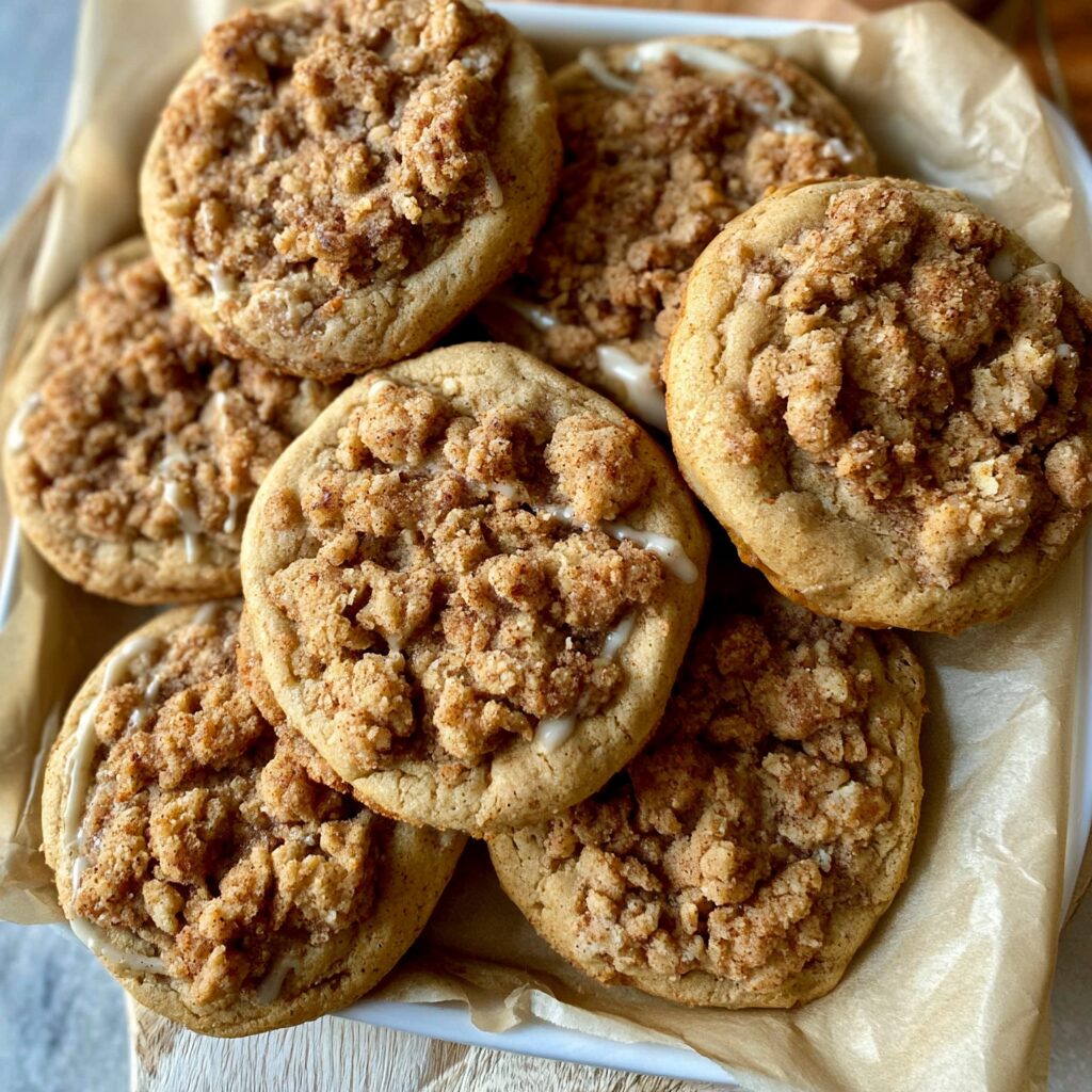 Soft, spiced coffee cake cookies dusted with cinnamon sugar beckon with homemade comfort.