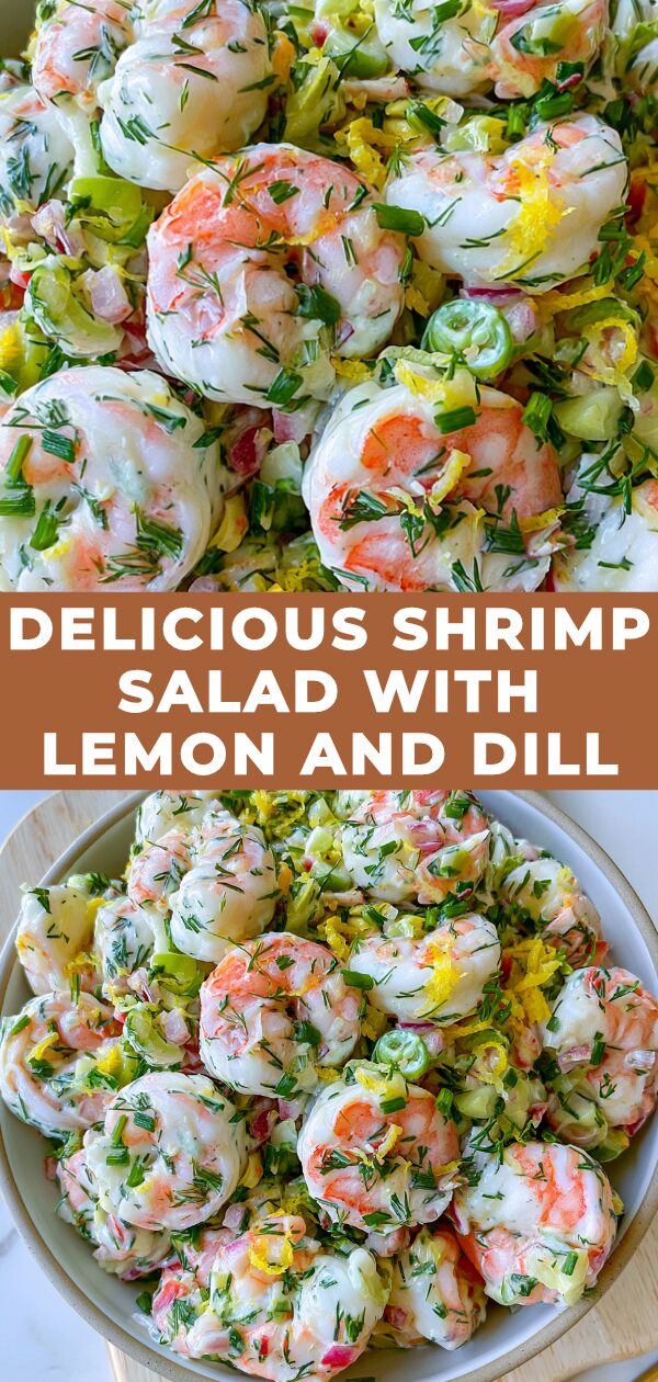 A refreshing shrimp salad tossed with bright lemon and fresh dill.