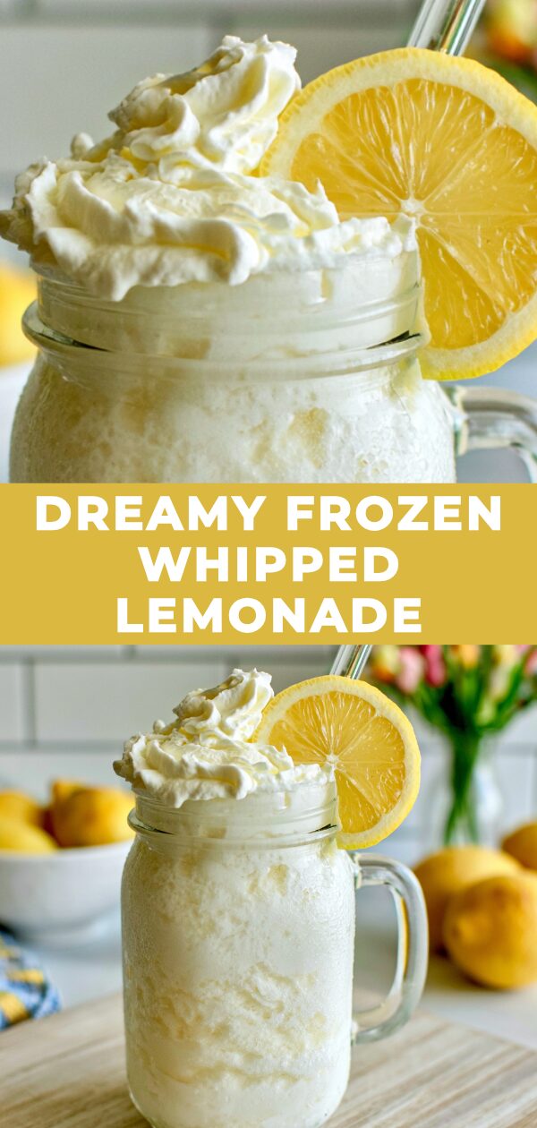 A refreshing, frothy swirl of pale yellow whipped lemonade, kissed with mint, evokes a summer dream.