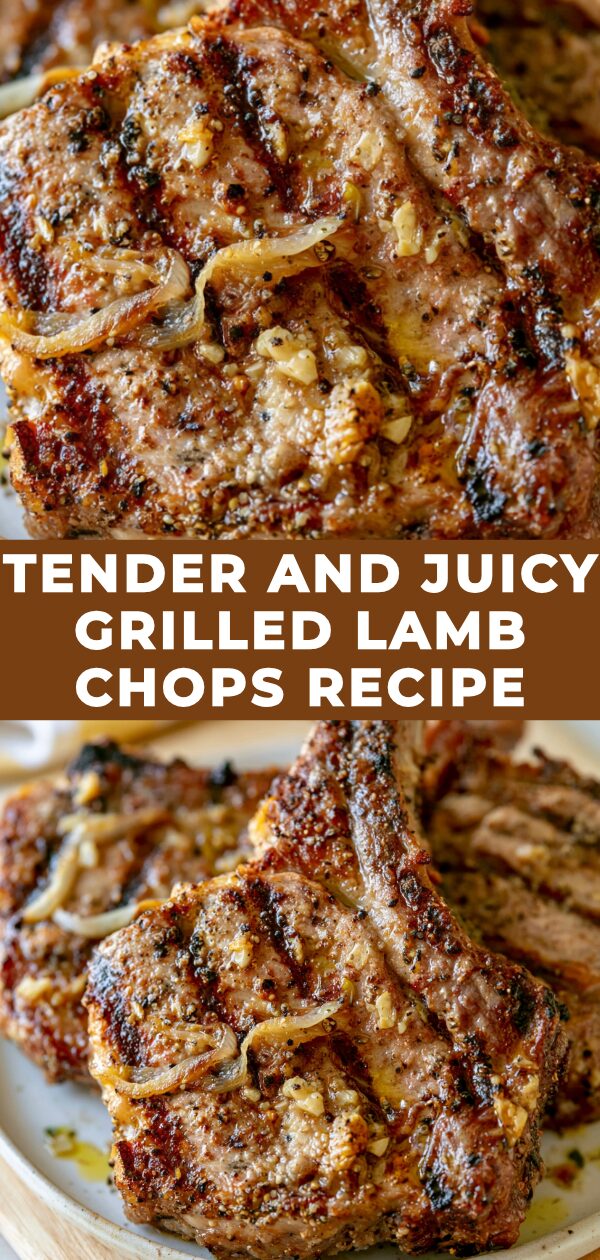 Grilled lamb chops marinated in herbs and spices, ready for serving.