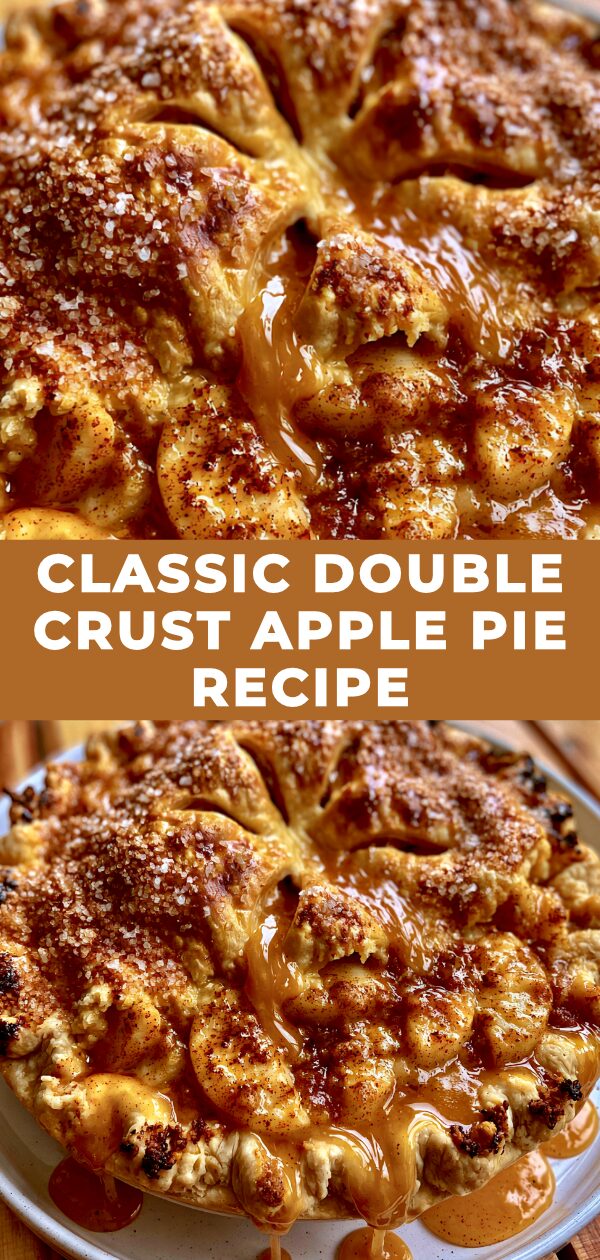 A golden-brown double crust apple pie cooling on a wire rack, ready to be sliced.