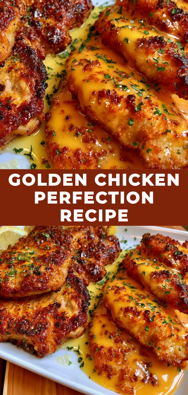 A perfectly golden-brown schnitzel, possibly chicken or veal, rests invitingly on a plate.