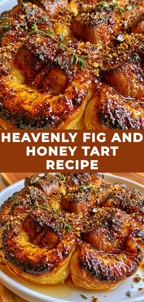 Golden fig and honey tart with a flaky crust, ready to bake.