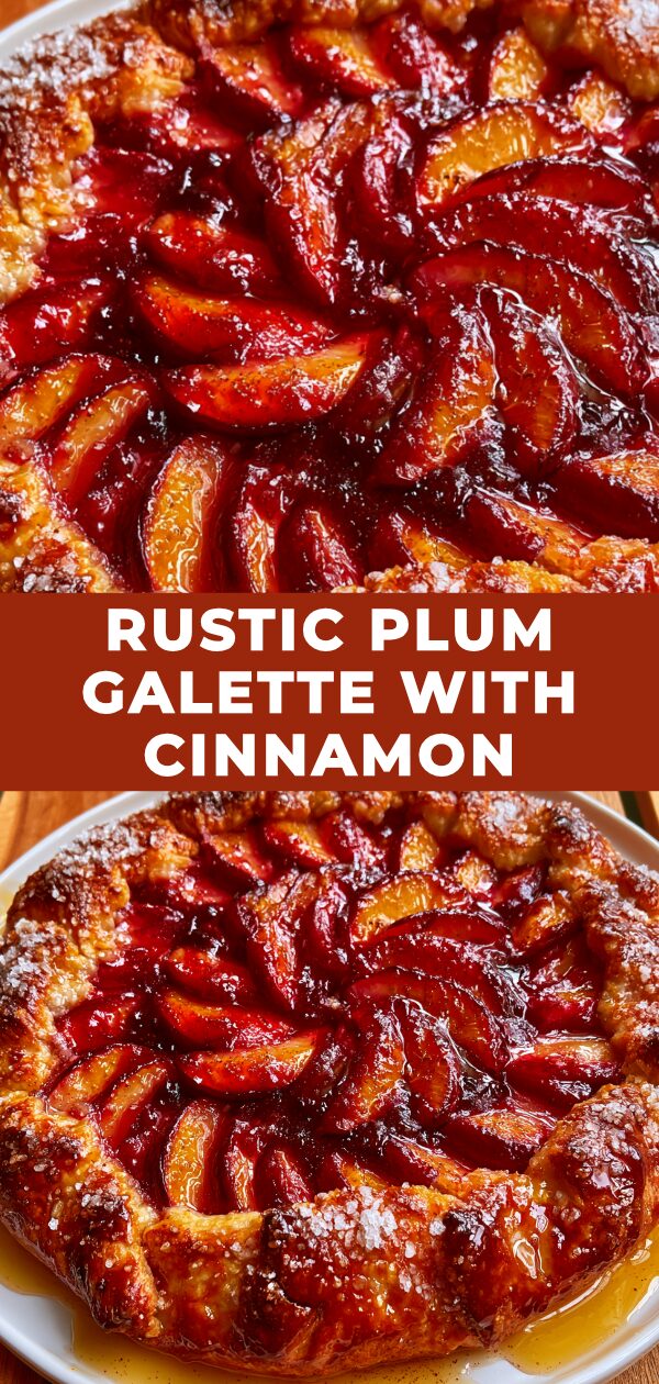 A freeform rustic tart overflowing with jewel-toned plums and a hint of cinnamon.