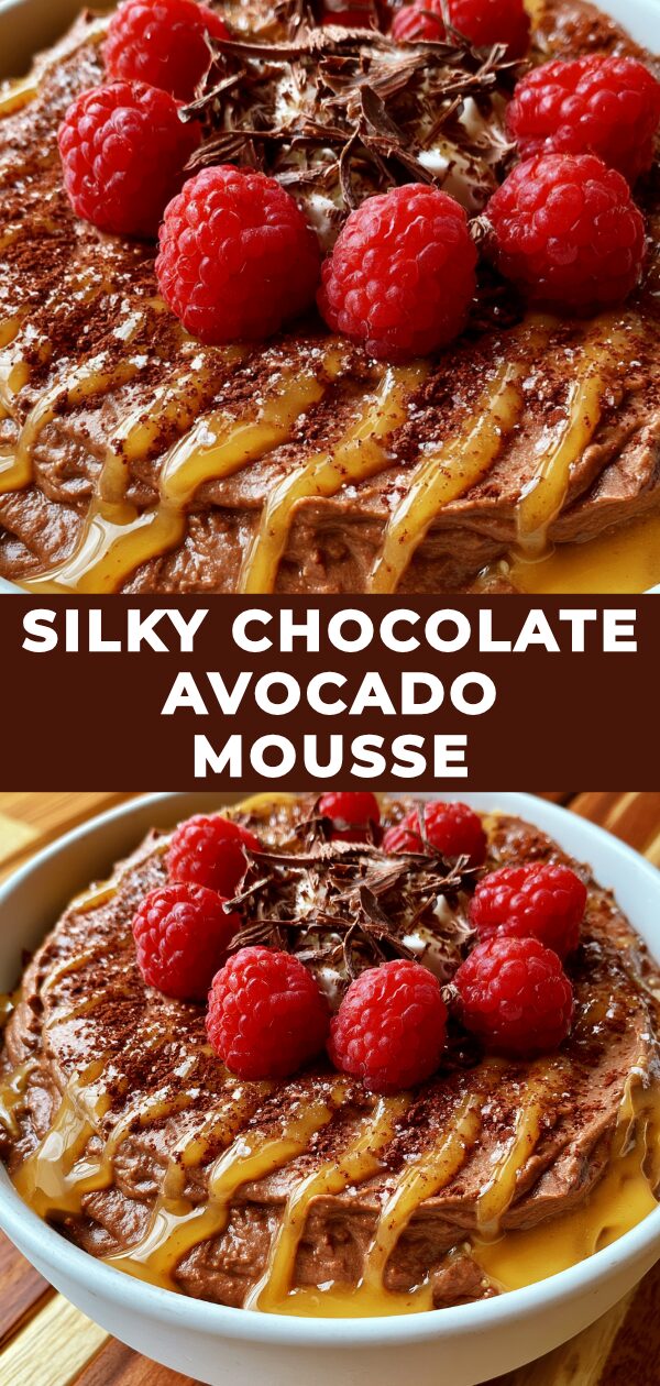 A decadent, rich chocolate mousse crowned with a sprinkle of cocoa powder, showcasing its smooth, creamy texture.