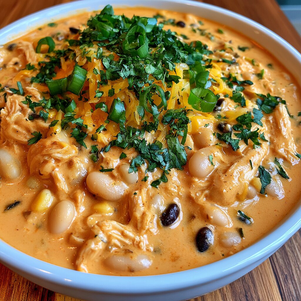Slow Cooker Creamy Chicken Chili