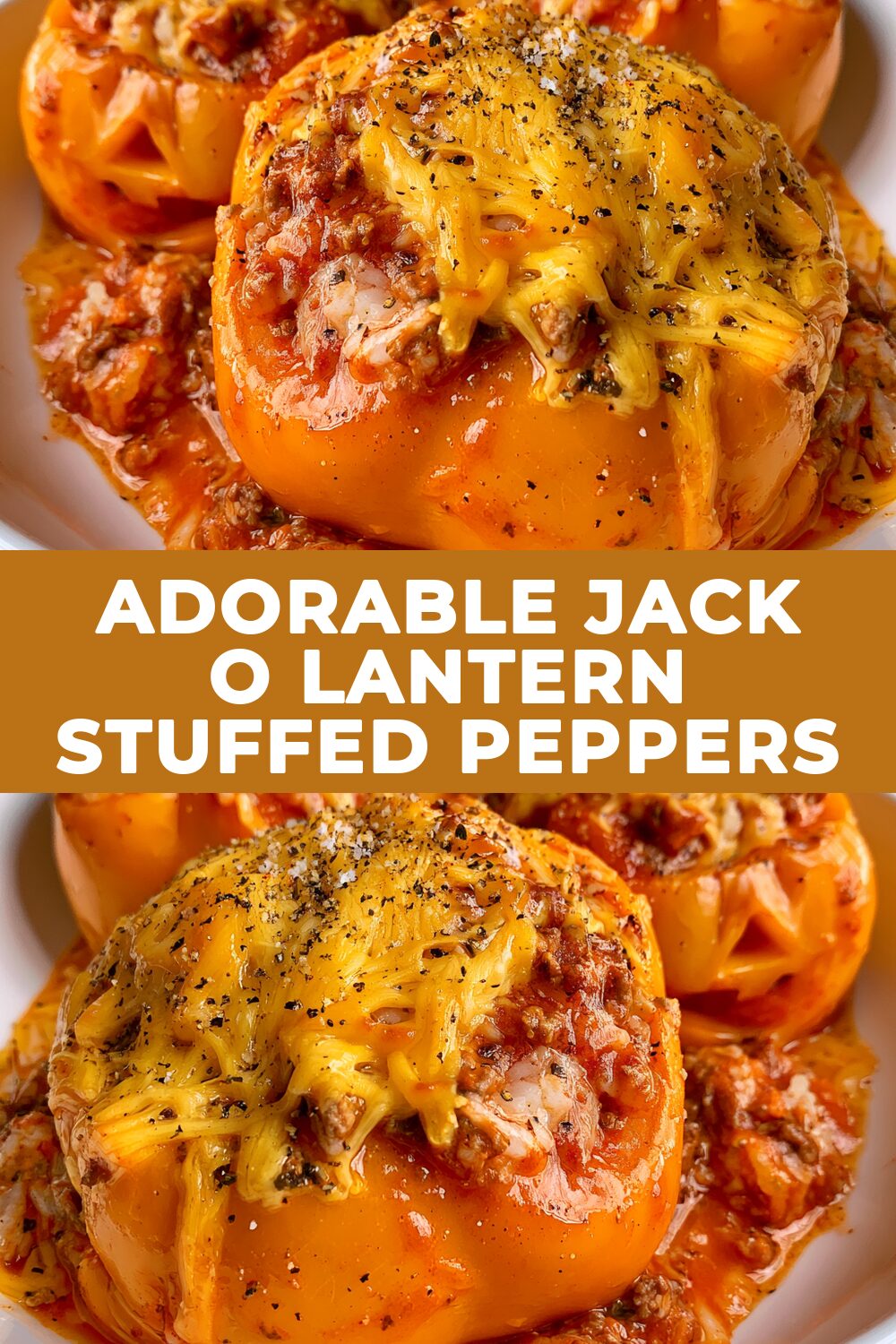 Adorable Jack O Lantern Stuffed Peppers Recipe