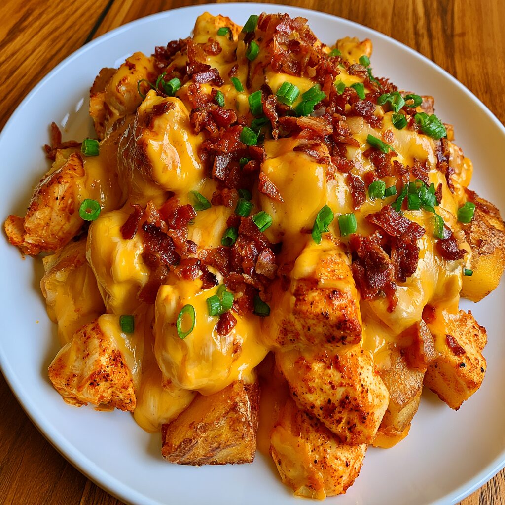 Cheesy Chicken and Potato Bake