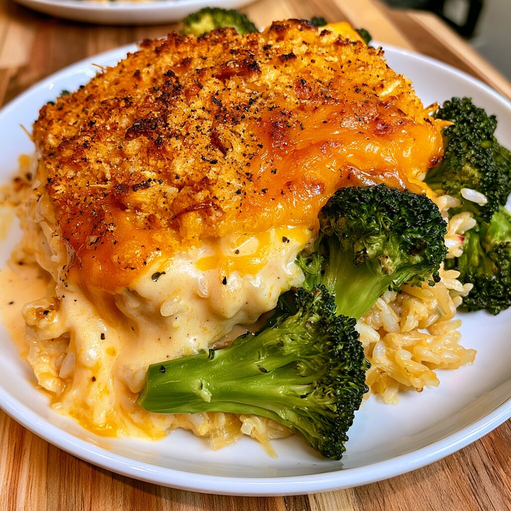 Cozy Cheesy Broccoli Rice Casserole