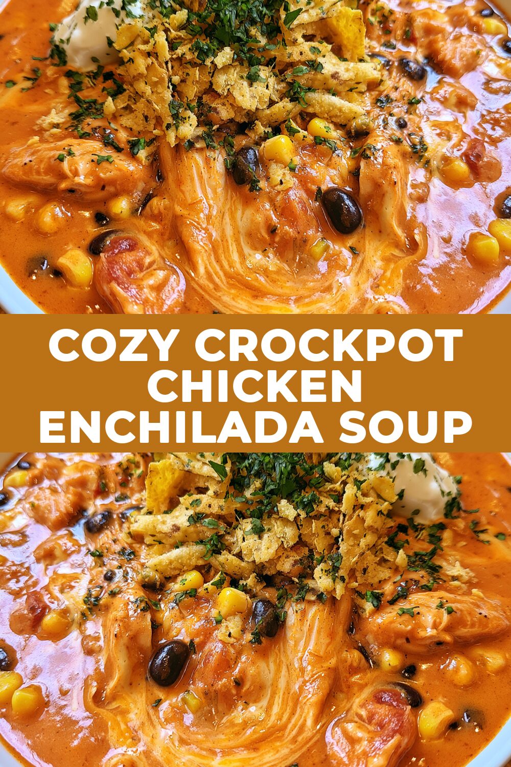 Cozy Crockpot Chicken Enchilada Soup Recipe