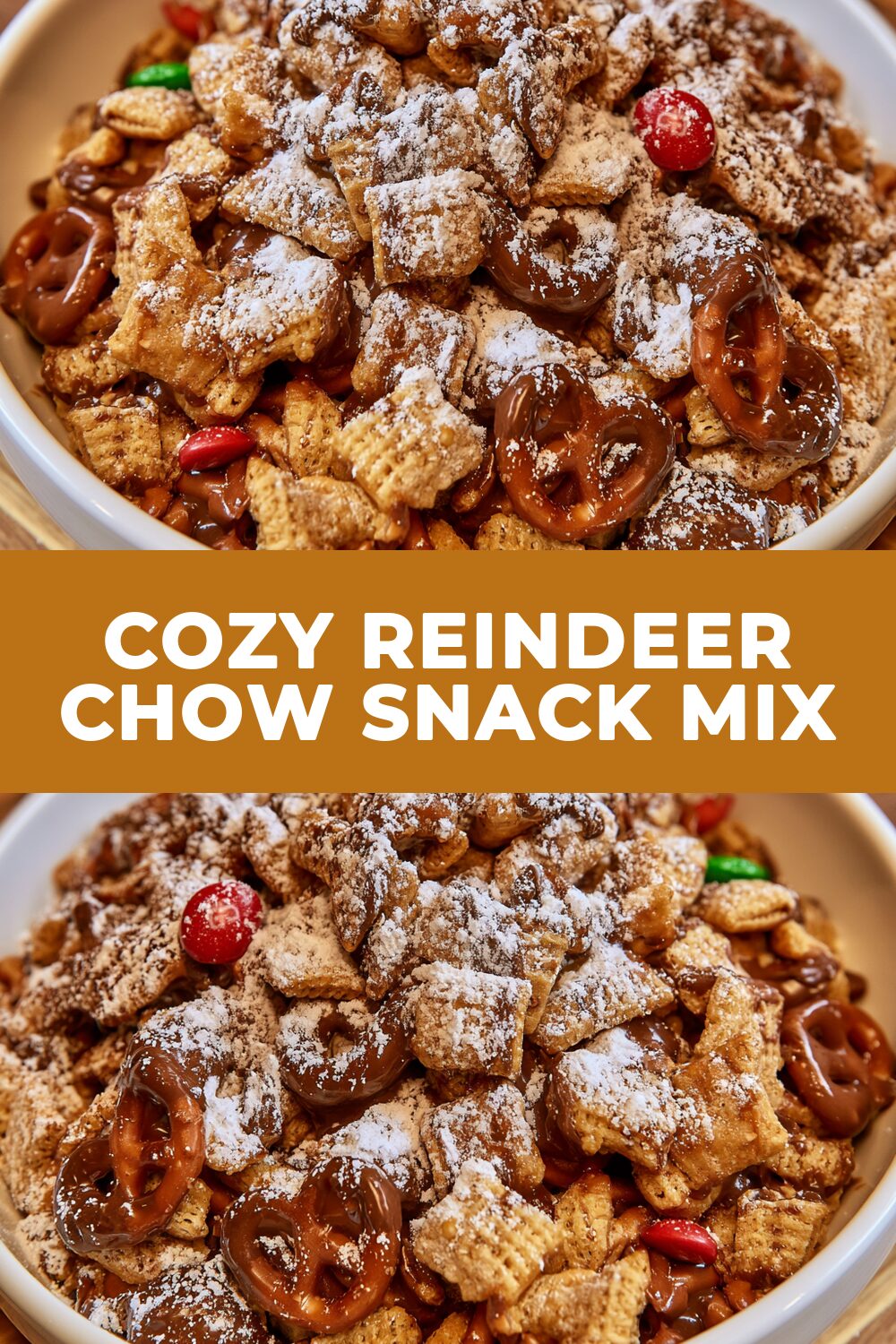 Cozy Reindeer Chow Snack Mix Recipe