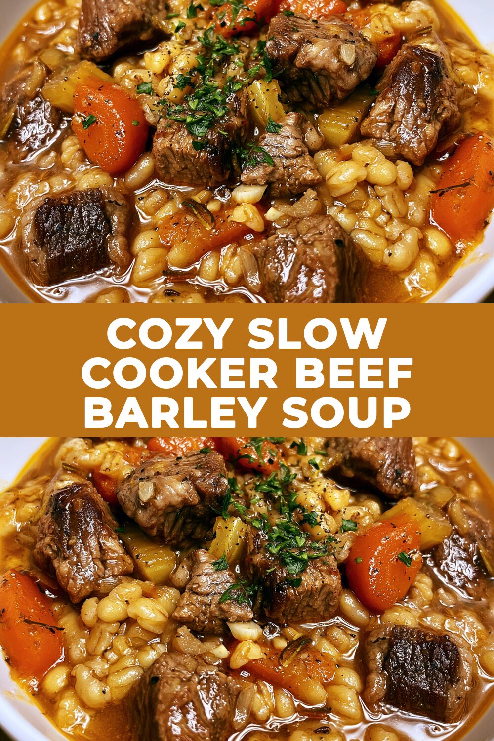 Cozy Slow Cooker Beef Barley Soup Recipe
