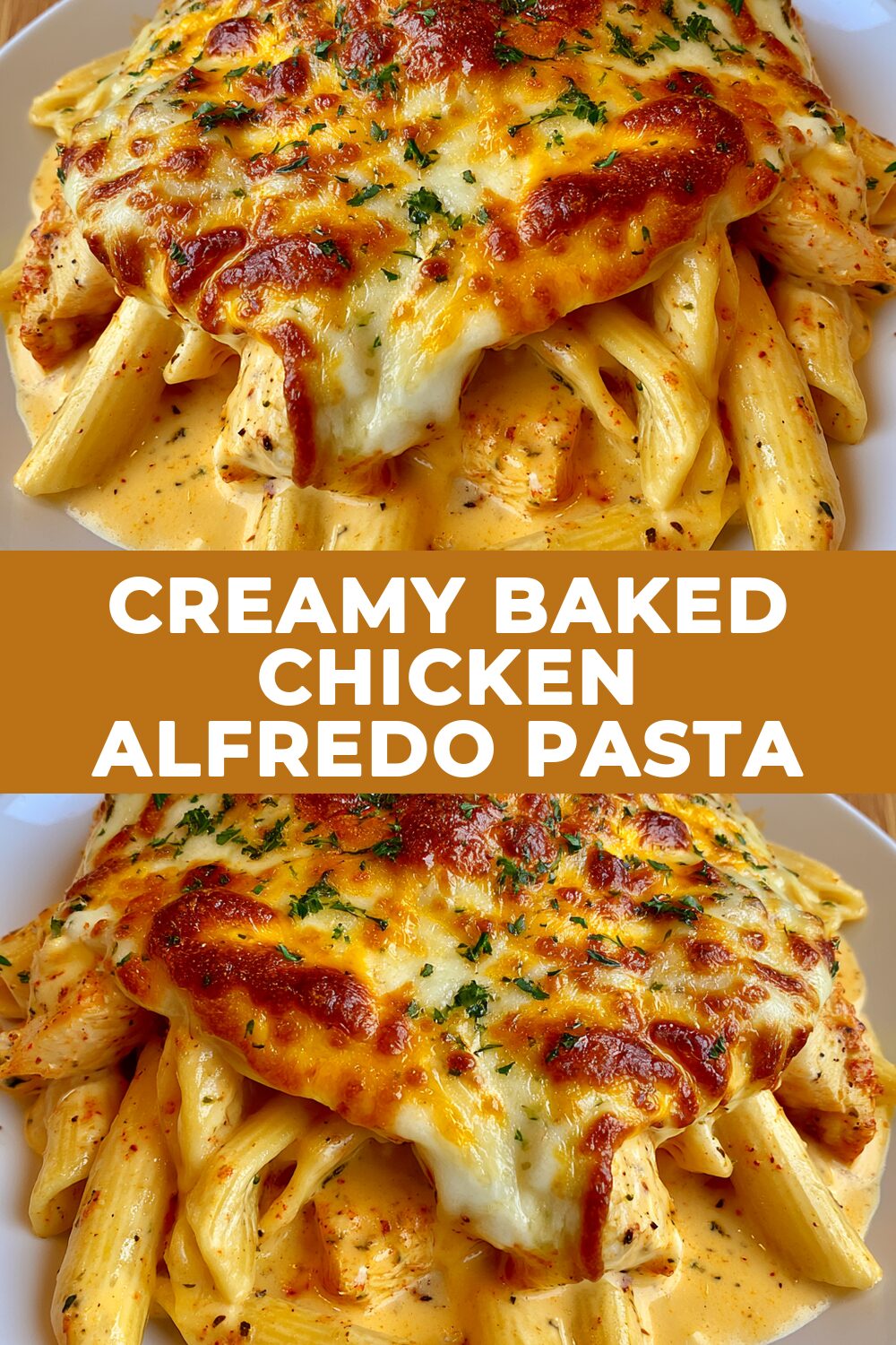 Creamy Baked Chicken Alfredo Pasta Recipe