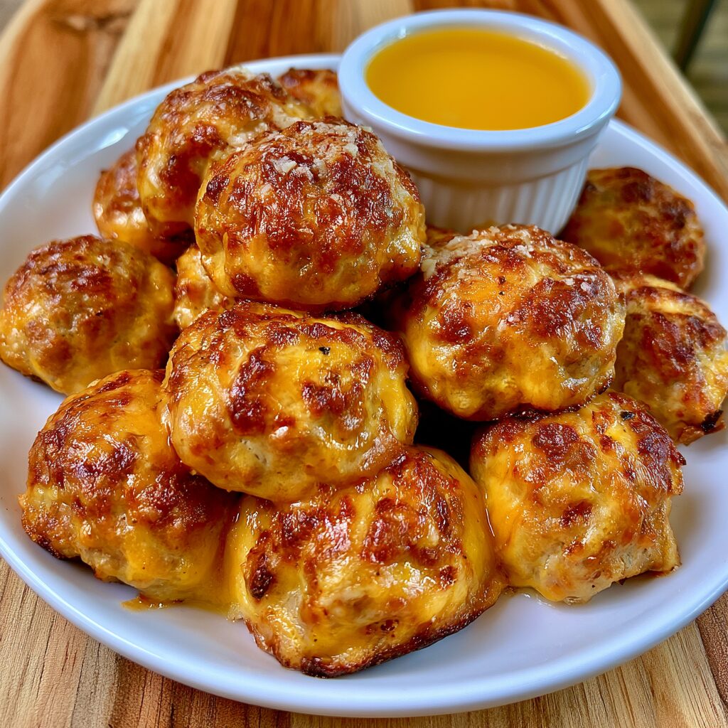 Delicious Cheesy Sausage Balls