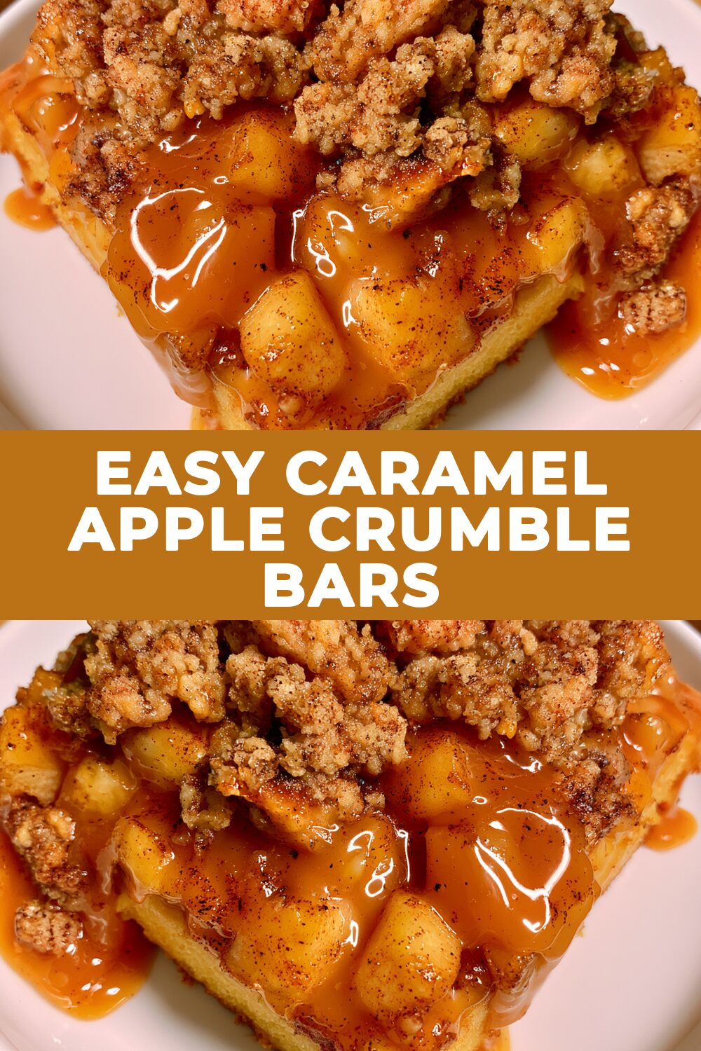 Easy Caramel Apple Crumble Bars Recipe