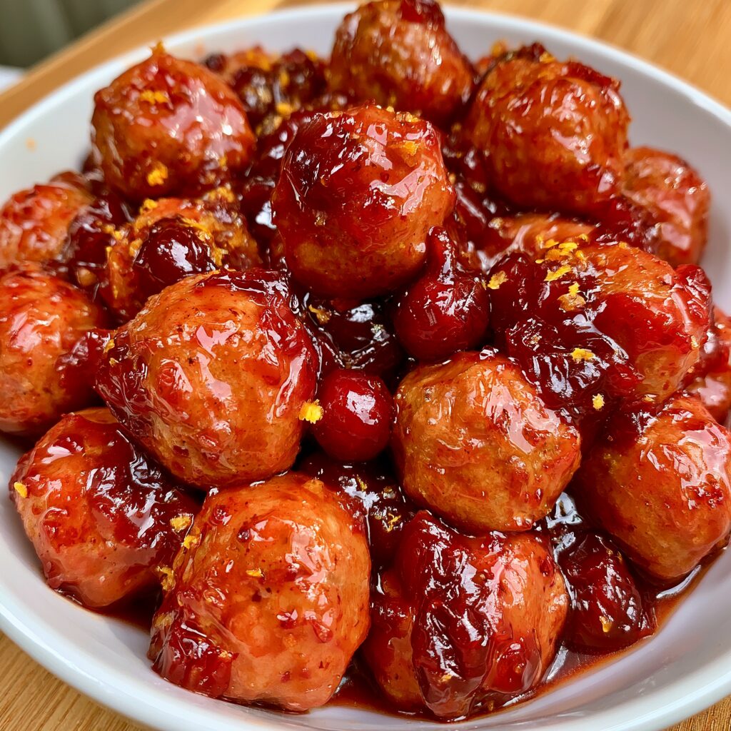 Easy Cranberry Meatballs Slow Cooker Recipe