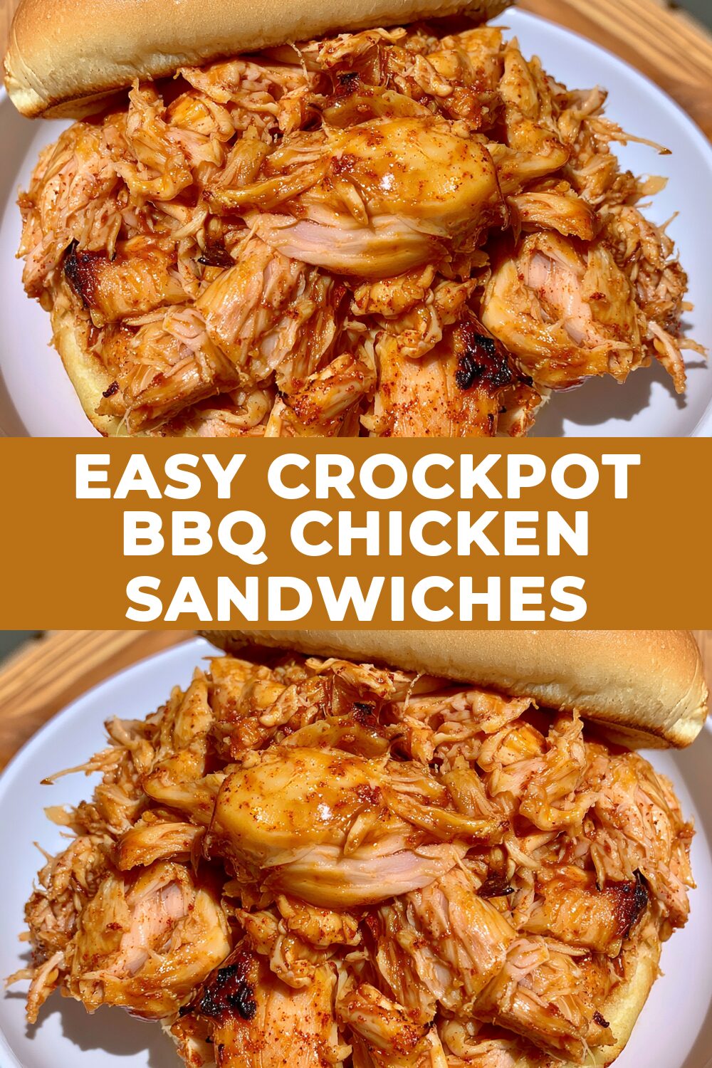 Easy Crockpot BBQ Chicken Sandwiches Recipe