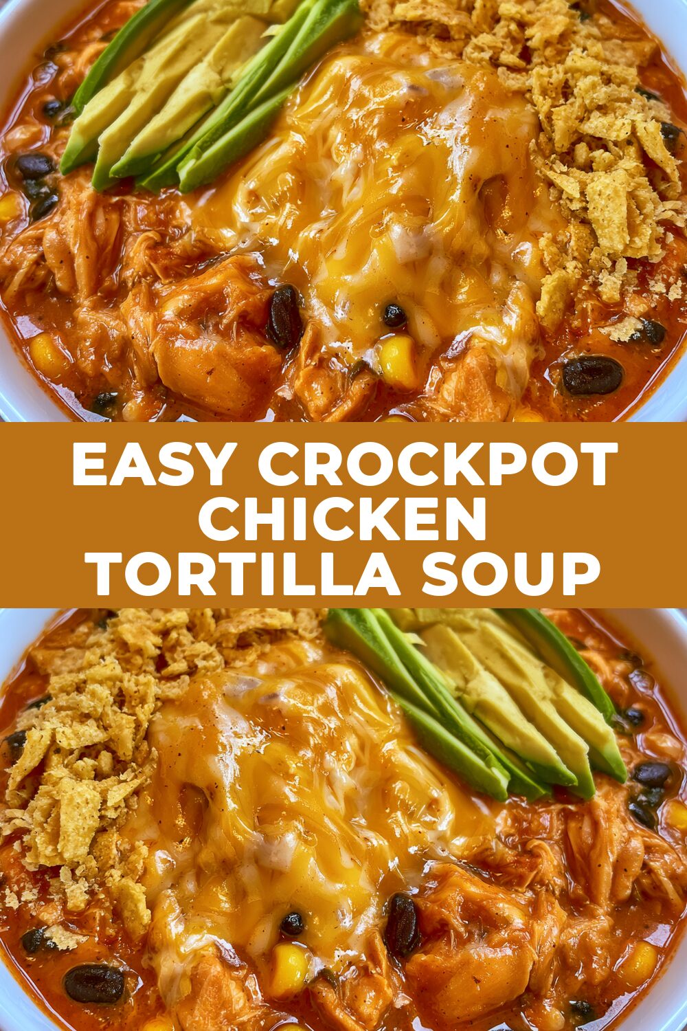 Easy Crockpot Chicken Tortilla Soup Recipe