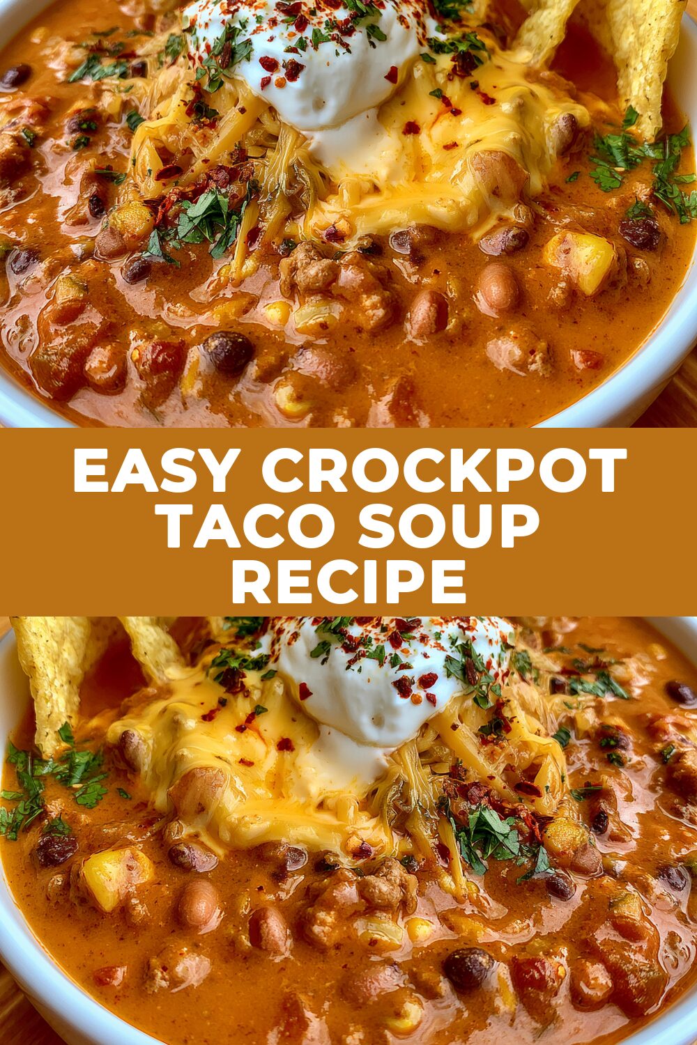 Easy Crockpot Taco Soup Recipe