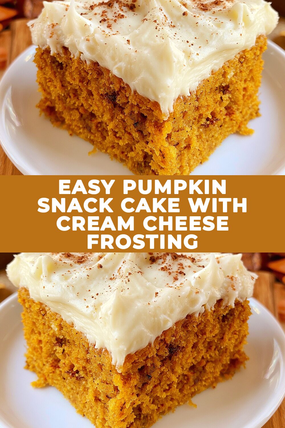 Easy Pumpkin Snack Cake with Cream Cheese Frosting Recipe