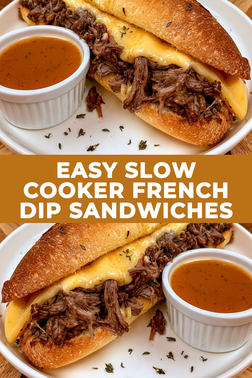 Easy Slow Cooker French Dip Sandwiches Recipe