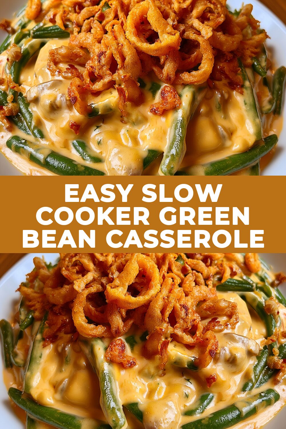 Easy Slow Cooker Green Bean Casserole Recipe