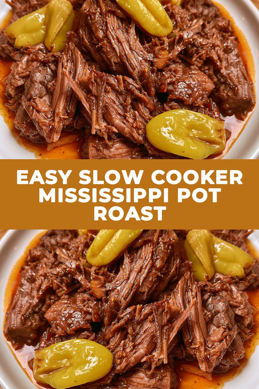 Easy Slow Cooker Mississippi Pot Roast Recipe