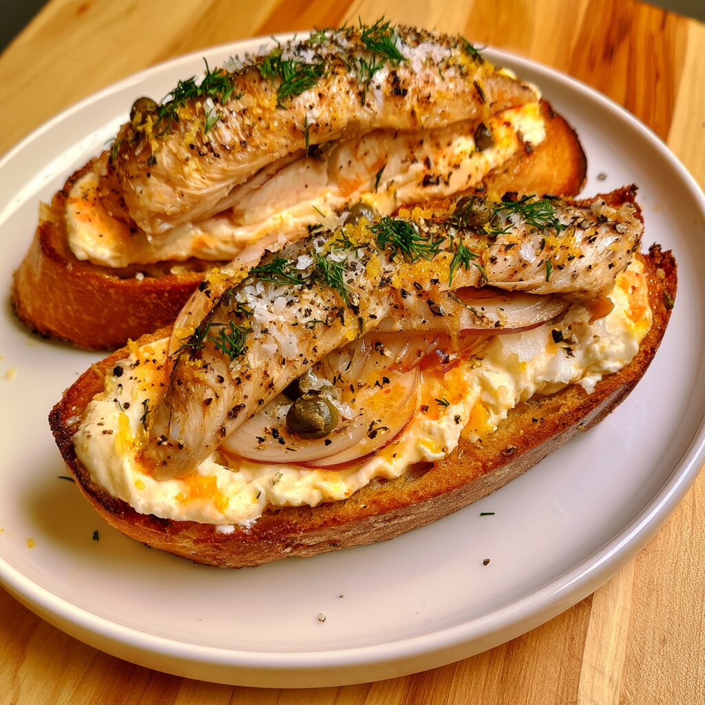 Elegant Tinned Fish Appetizer Toasts