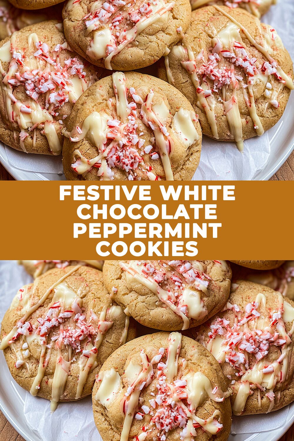 Festive White Chocolate Peppermint Cookies Recipe