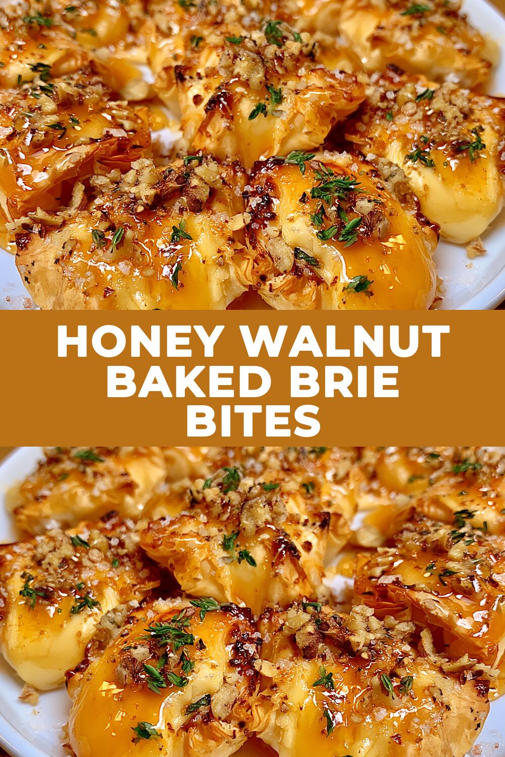 Honey Walnut Baked Brie Bites Recipe