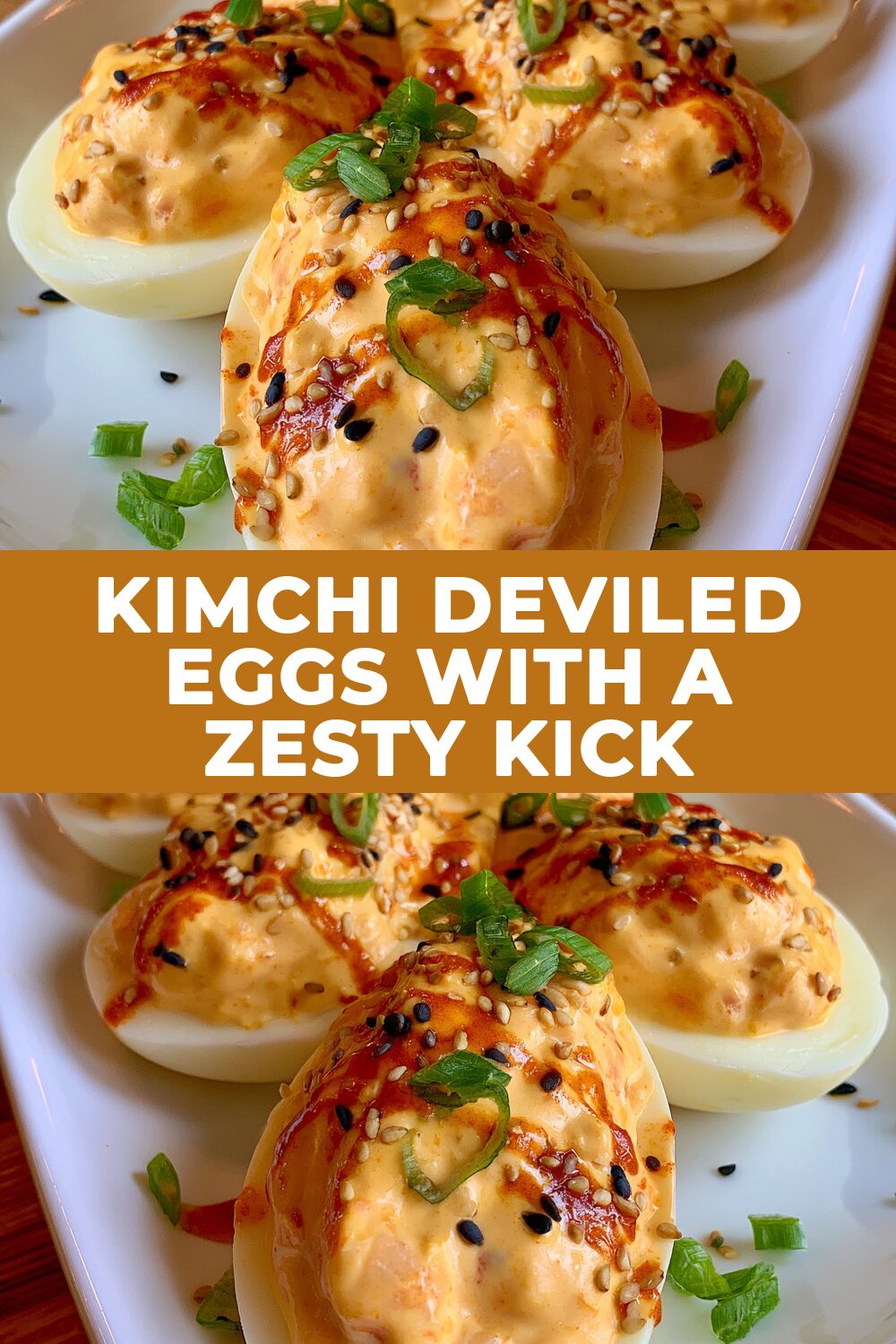 Kimchi Deviled Eggs with a Zesty Kick Recipe